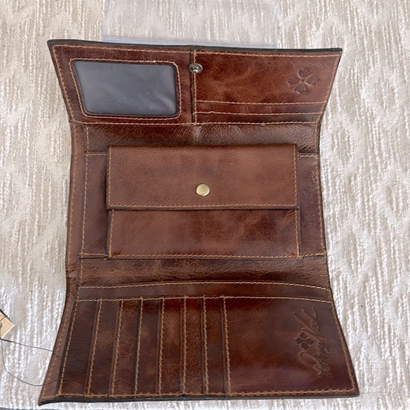 Patrica Nash NWT Terresa Fresco Bouquet Leather Trifold Long Wallet With… - Picture 7 of 10